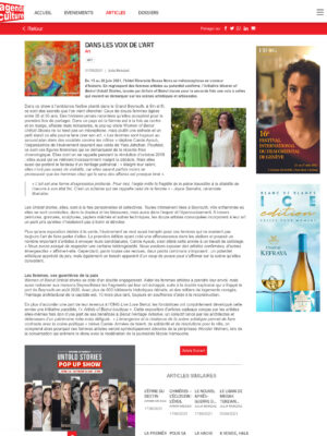Agenda Culture Dans Les Voix De L’Art